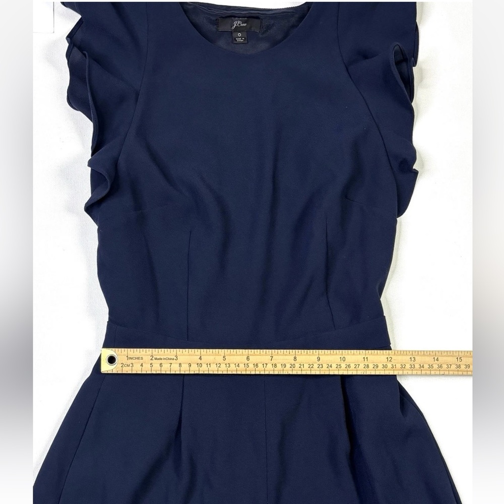 J.Crew Jumpsuit Women’s 0 Navy Sleeveless Ruffle Baggy - Picture 5 of 13